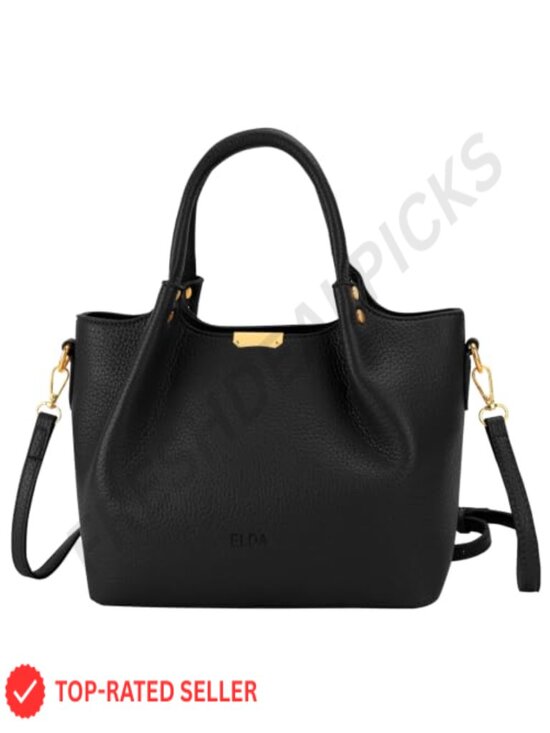 Handbags - Vegan Leather Satchel Handbag Women Tote Shoulder Crossbody Bag